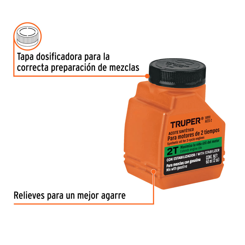 Aceite para motor de dos tiempos, 2 oz