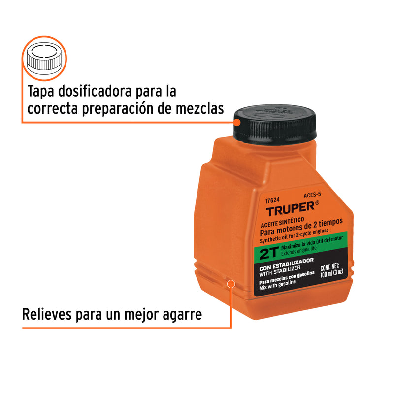 Aceite para motor de dos tiempos, 4 oz