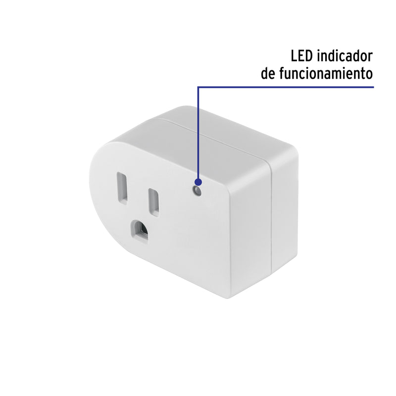 Adaptador con supresor de picos 270 joules, Volteck