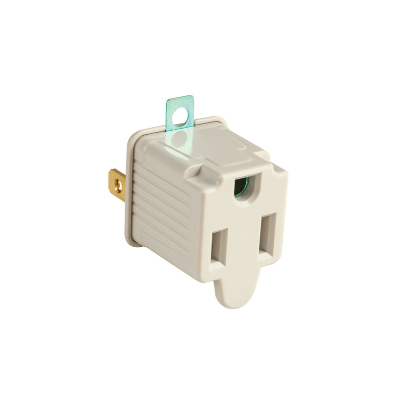 Adaptador 3 a 2 gris, Volteck, 2 piezas