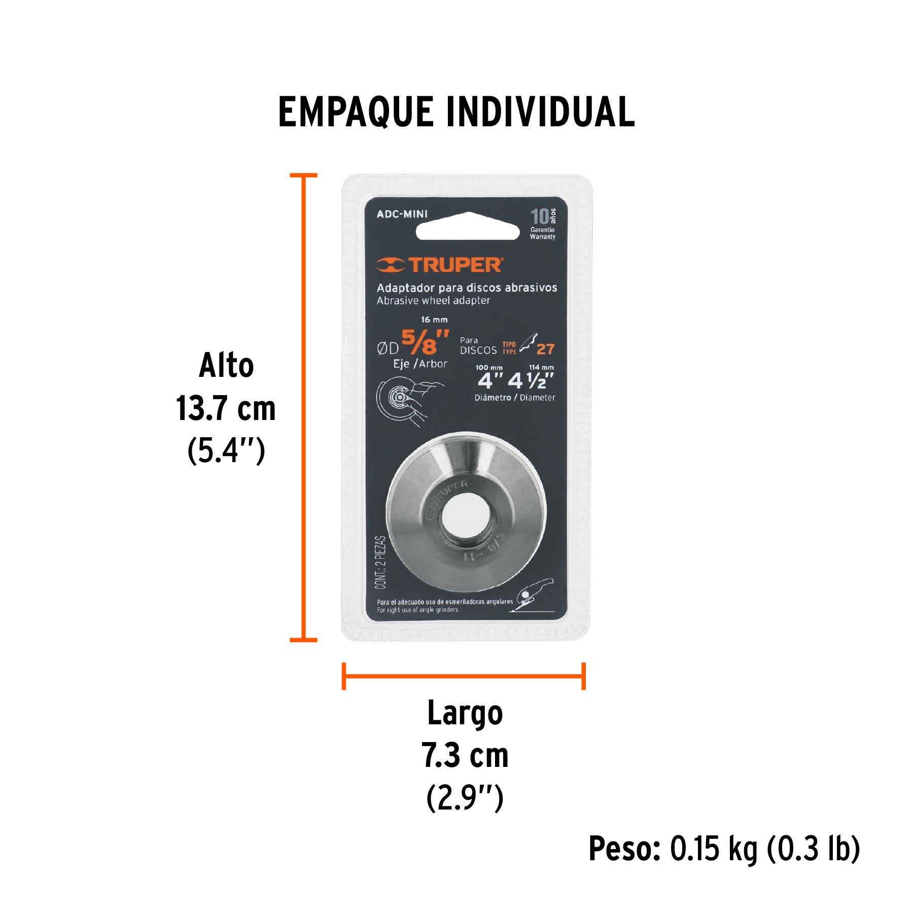 Adaptador para discos de 4 y 4-1/2", tipo 42