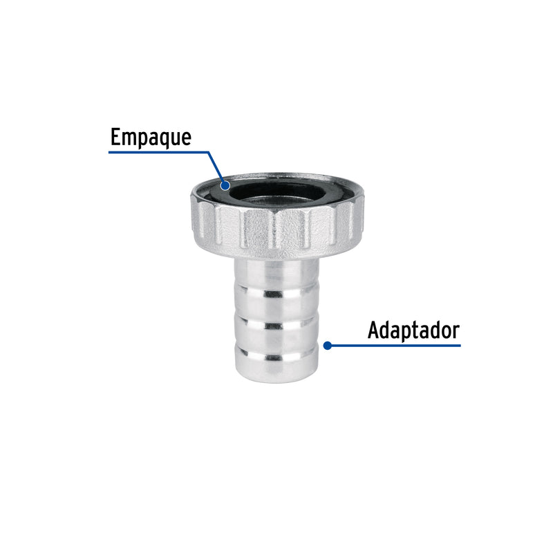 Adaptador de latón 1/2' para manguera, Foset