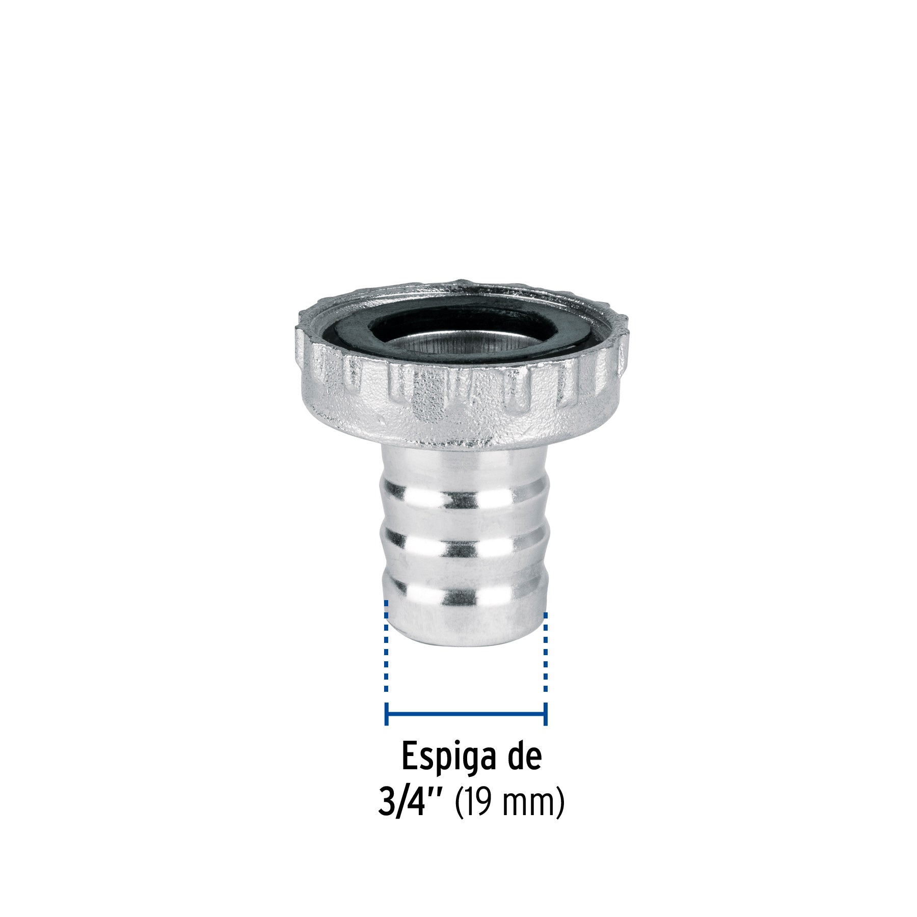 Adaptador metálico 1/2' para manguera, Foset