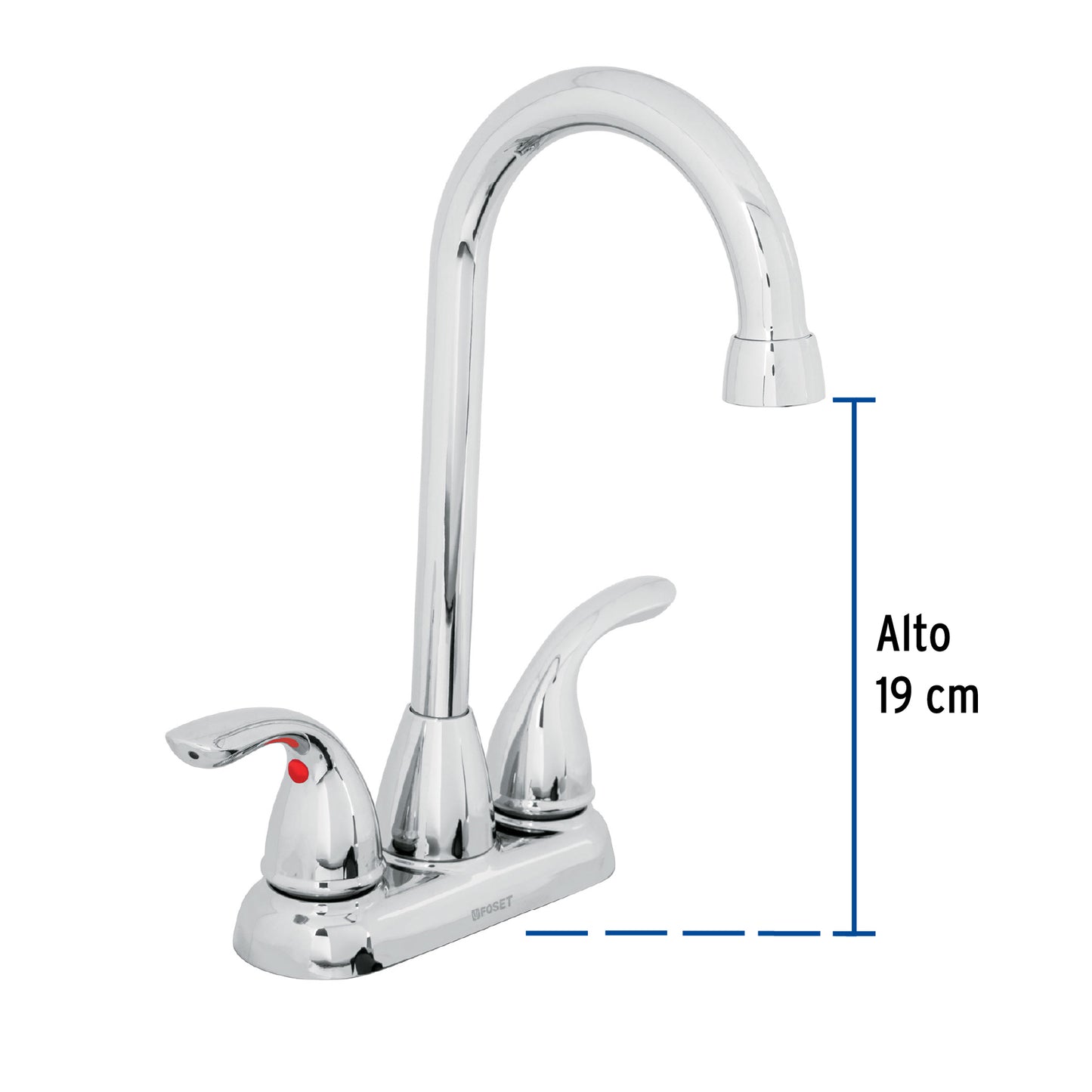 Mezcladora para lavabo de 4", tipo bar, Aero