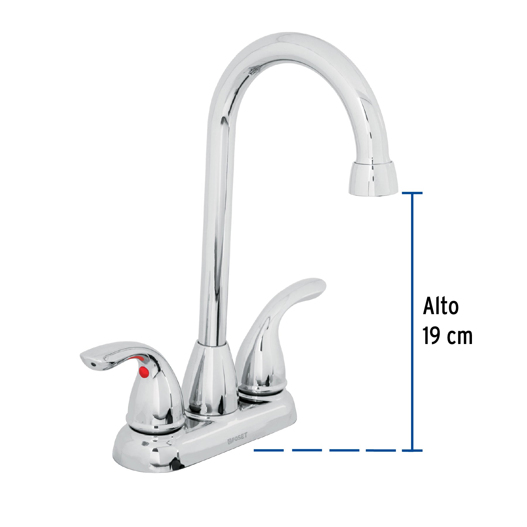 Mezcladora para lavabo de 4", tipo bar, Aero