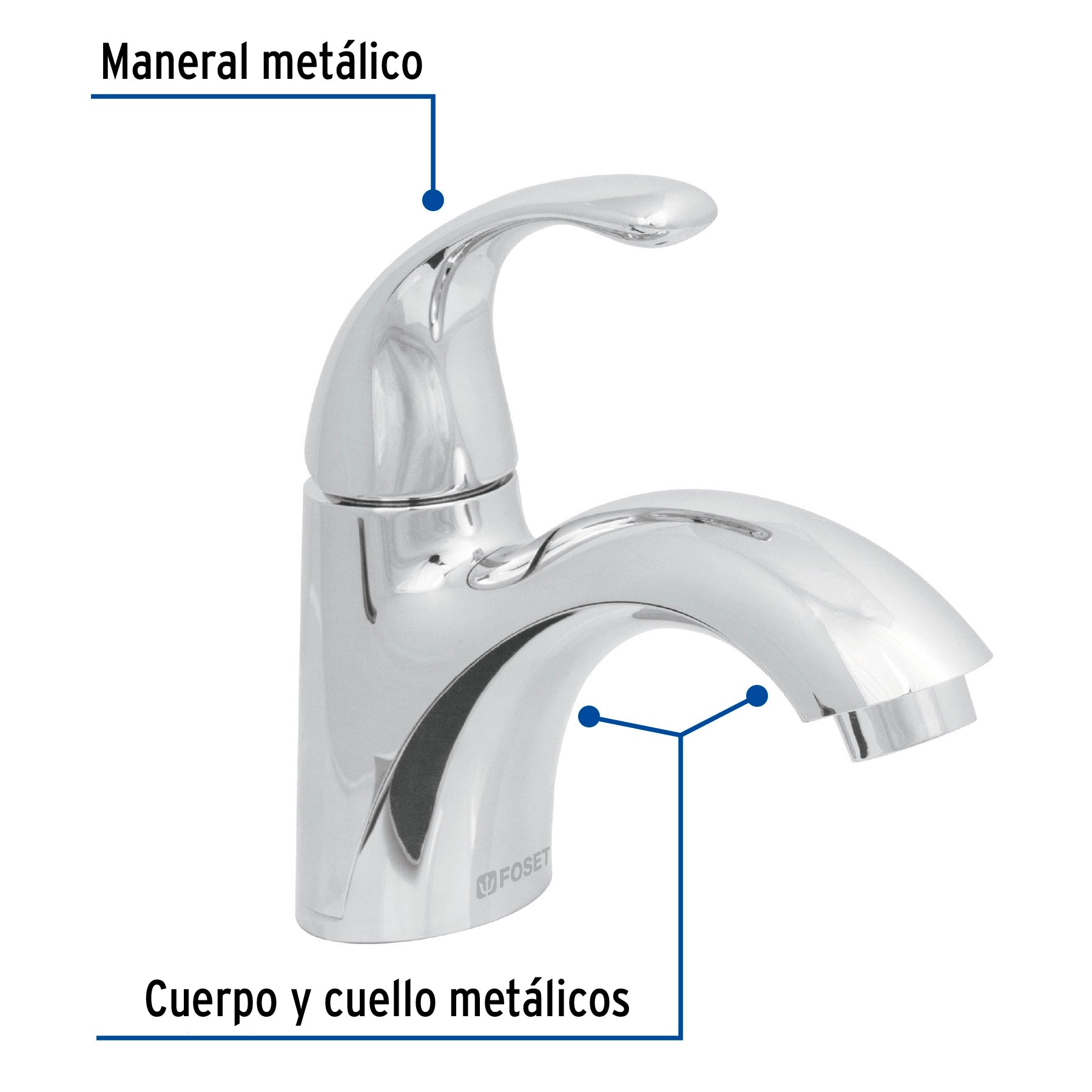 Monomando corto para lavabo, Aero
