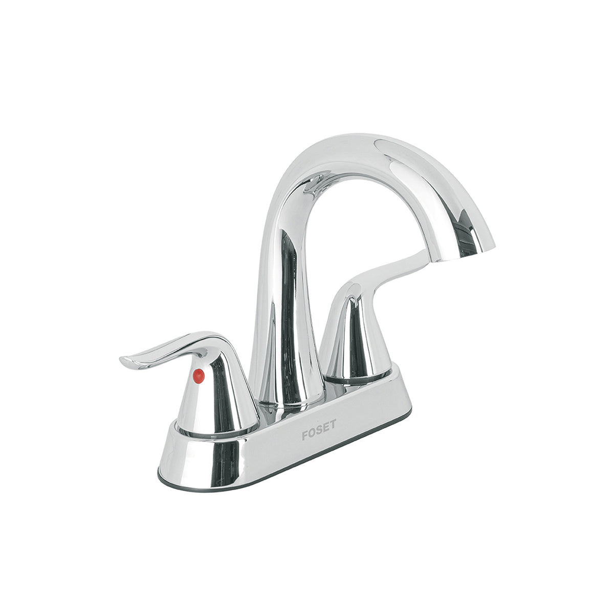 Mezcladora lavabo 4' cromo, cuello alto, palanca, FOSET AERO