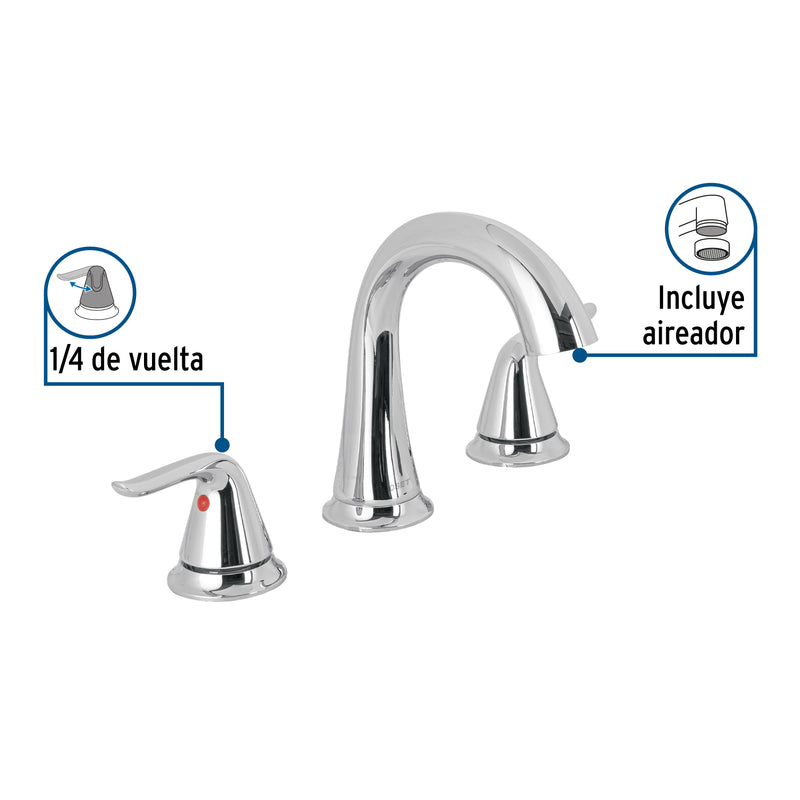 Mezcladora lavabo taladros separados, cromo, FOSET AERO