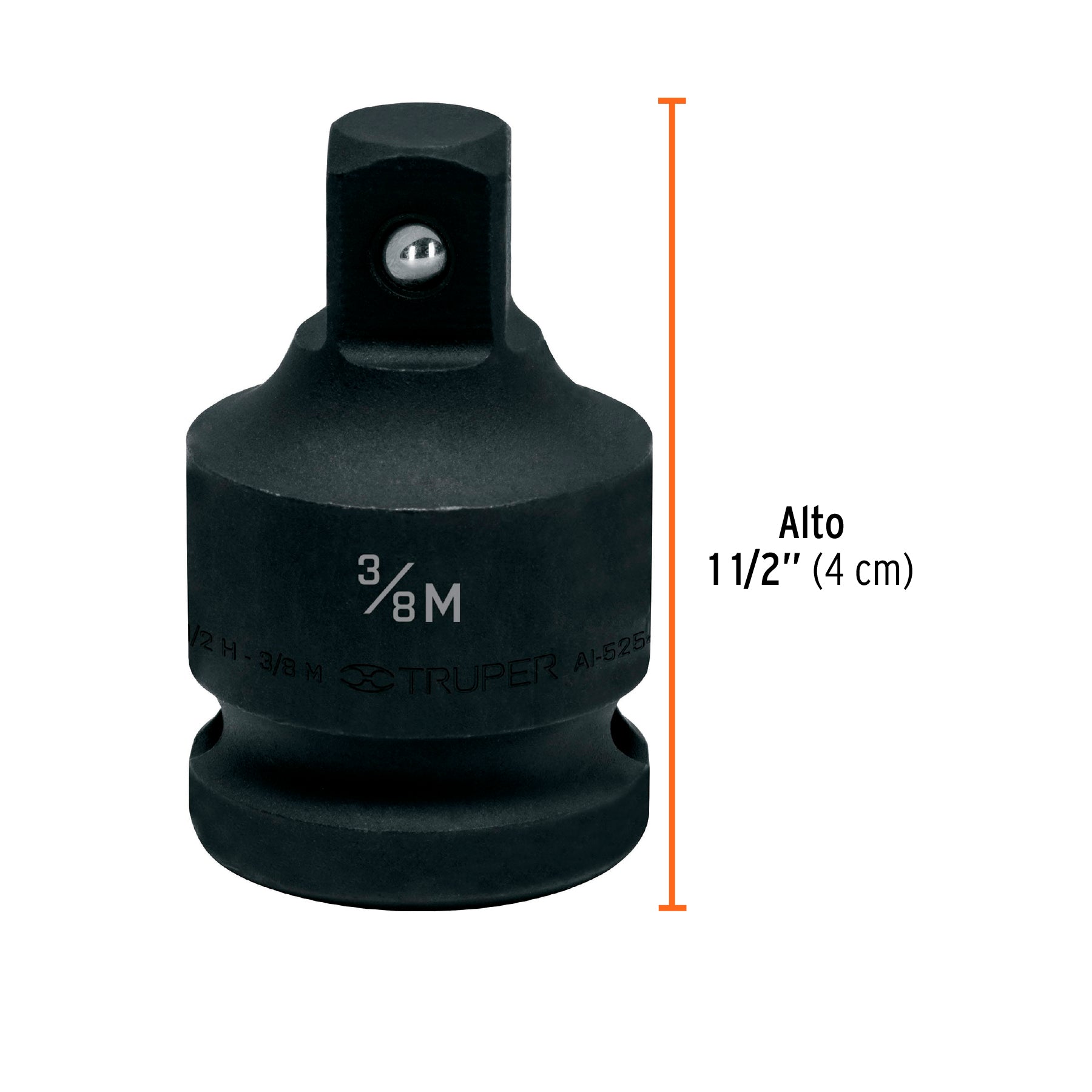 Adaptador de impacto 1/2' (H) x 3/8' (M), Truper