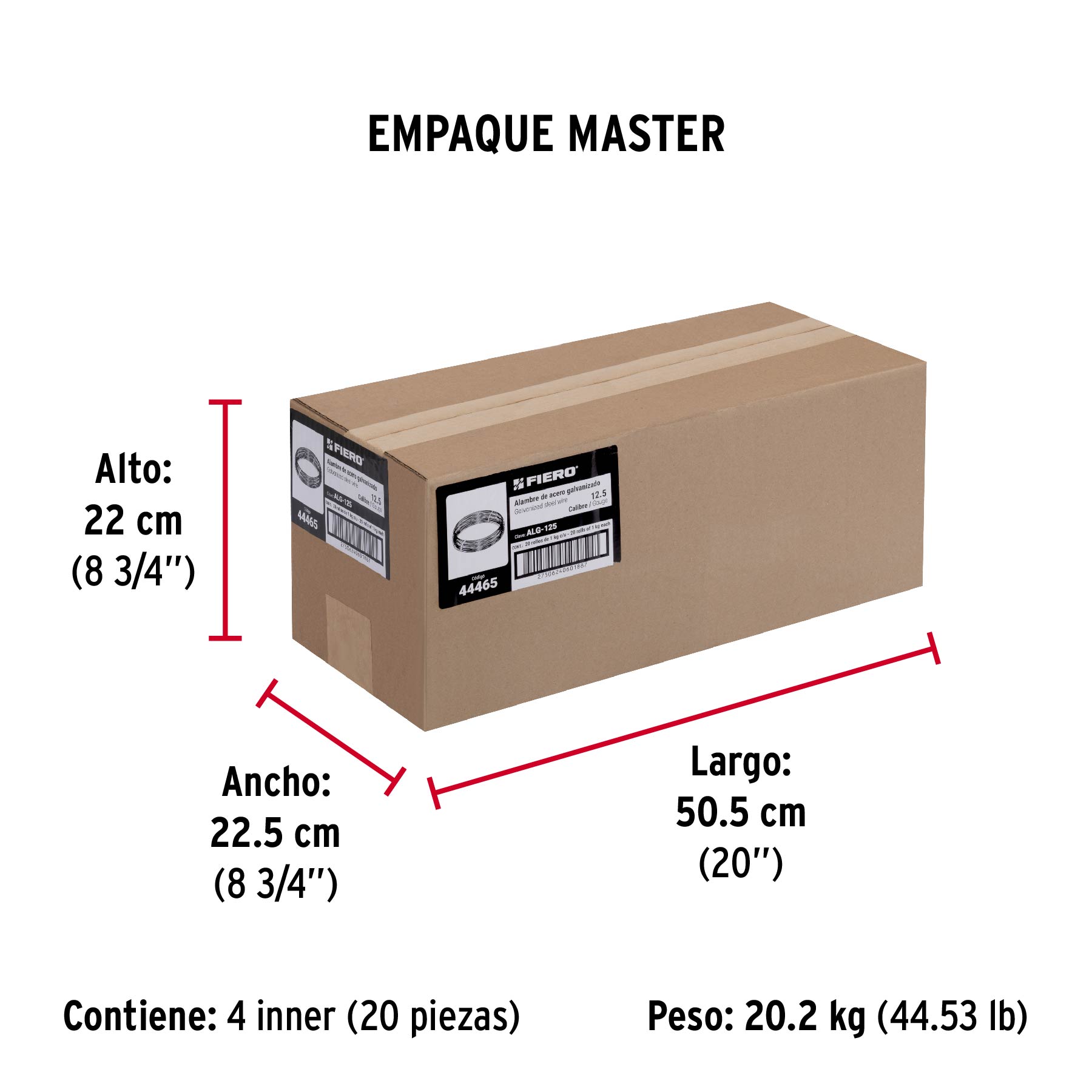 Alambre galvanizado, calibre 12.5