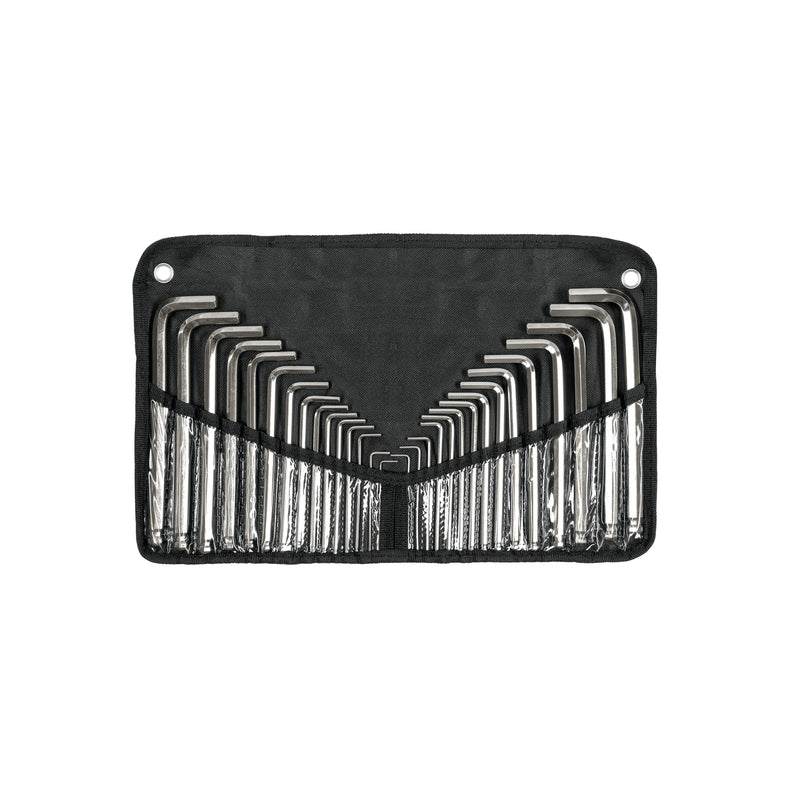 Juego de 30 llaves allen standard y milimétricas c/estuche