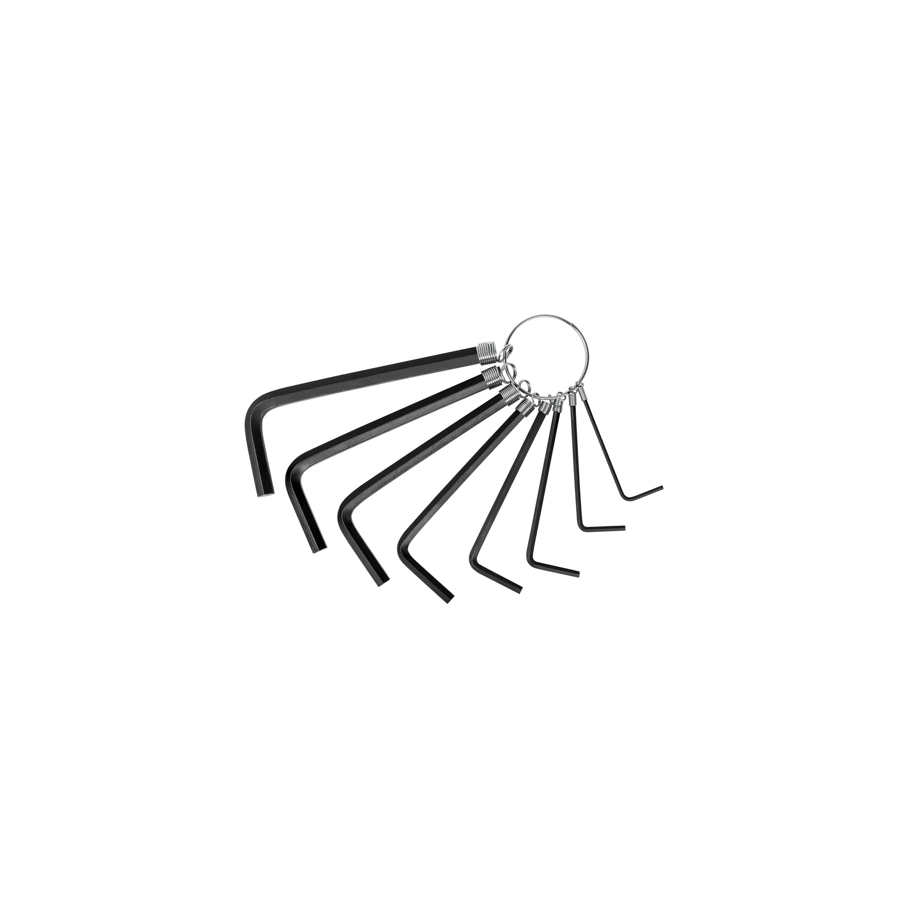 Juego de 8 llaves Allen tipo llavero, standard, Pretul