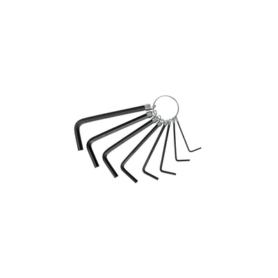 Juego de 8 llaves Allen tipo llavero, standard, Pretul