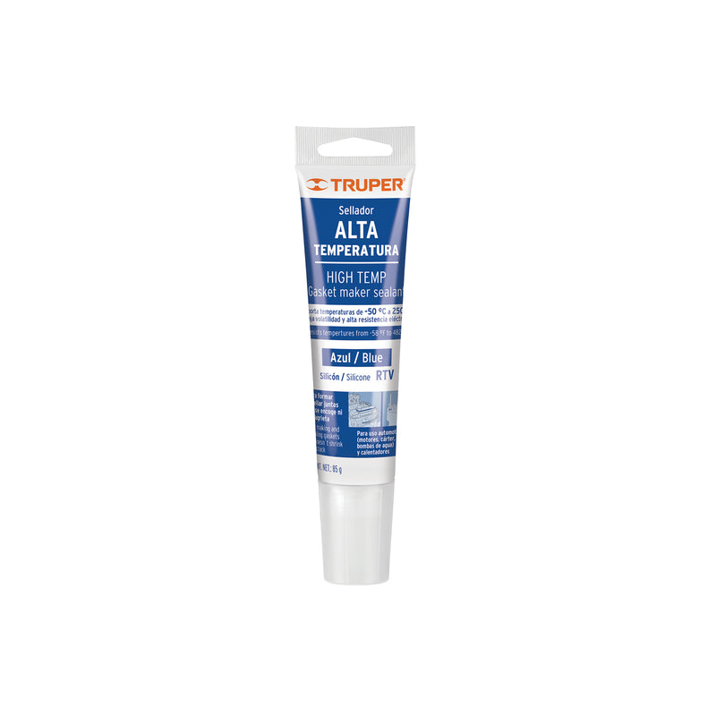 Sellador para altas temperaturas, silicón azul, 85 gr