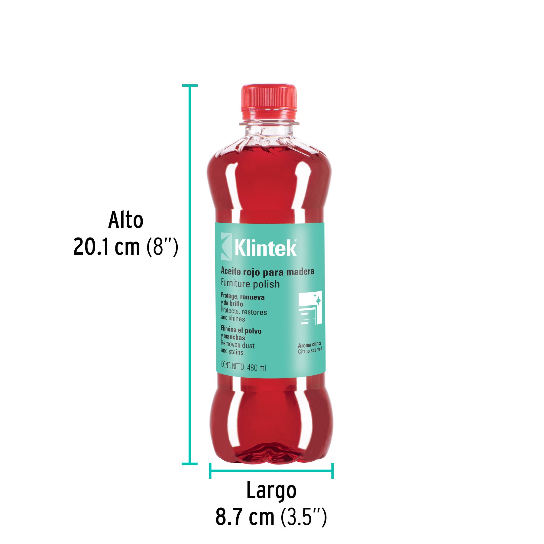 Aceite rojo para muebles 480 ml