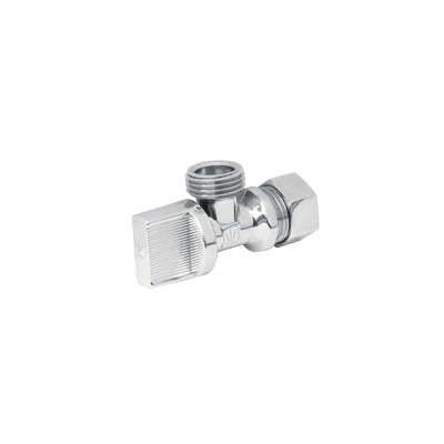 Llave angular, 1/2 x 1/2",1/4 de vuelta, con barrilito