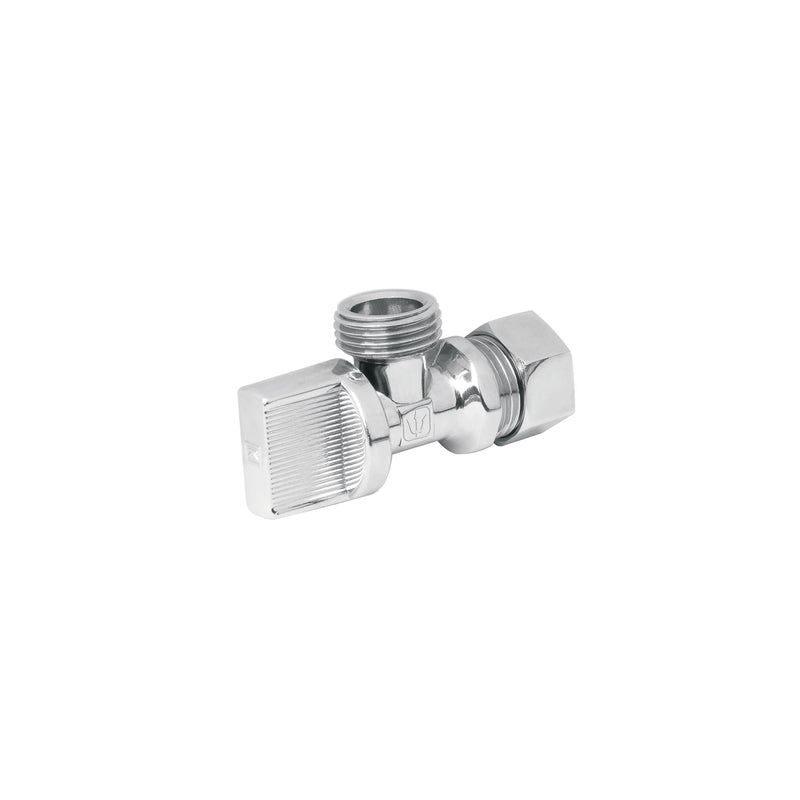 Llave angular, 1/2 x 1/2",1/4 de vuelta, con barrilito