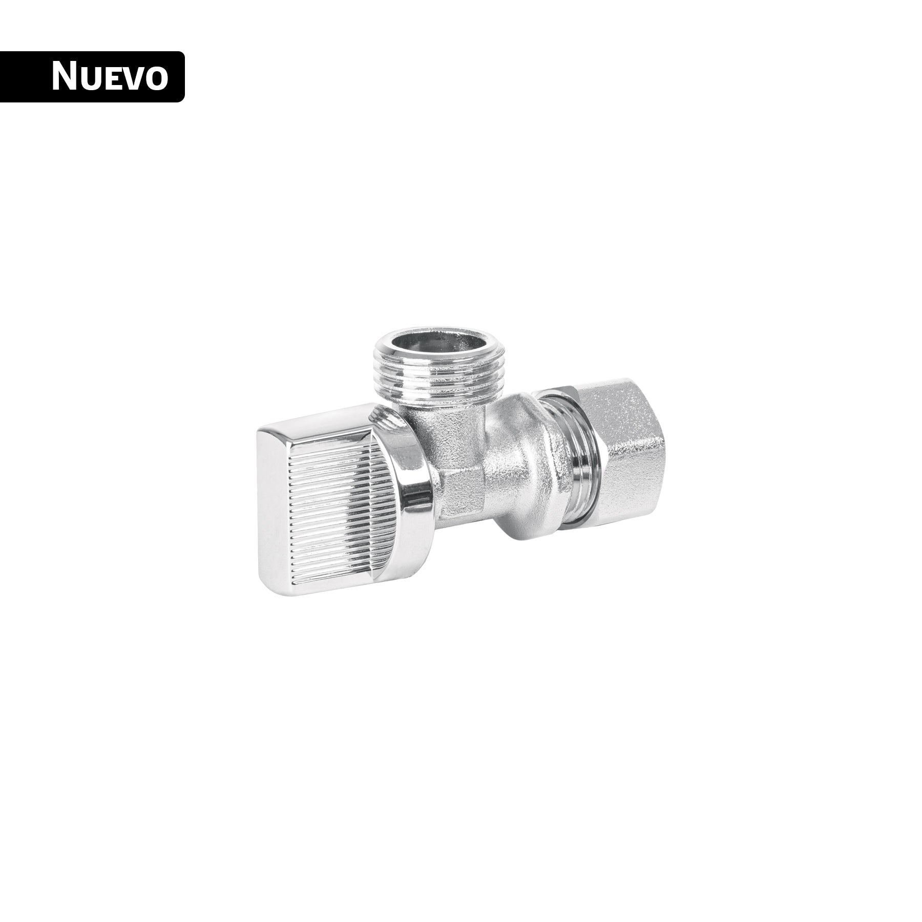 Llave angular de 1/2', 1/4 de vuelta, barrilito, BASIC