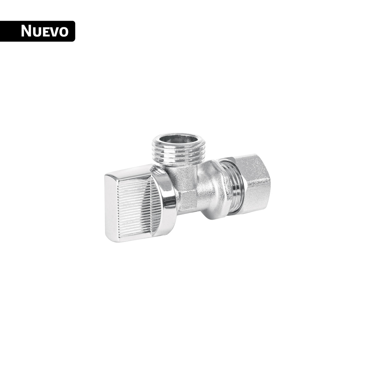 Llave angular de 1/2', 1/4 de vuelta, barrilito, BASIC