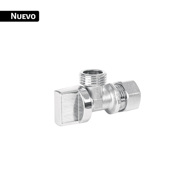Llave angular de 1/2', 1/4 de vuelta, barrilito, BASIC