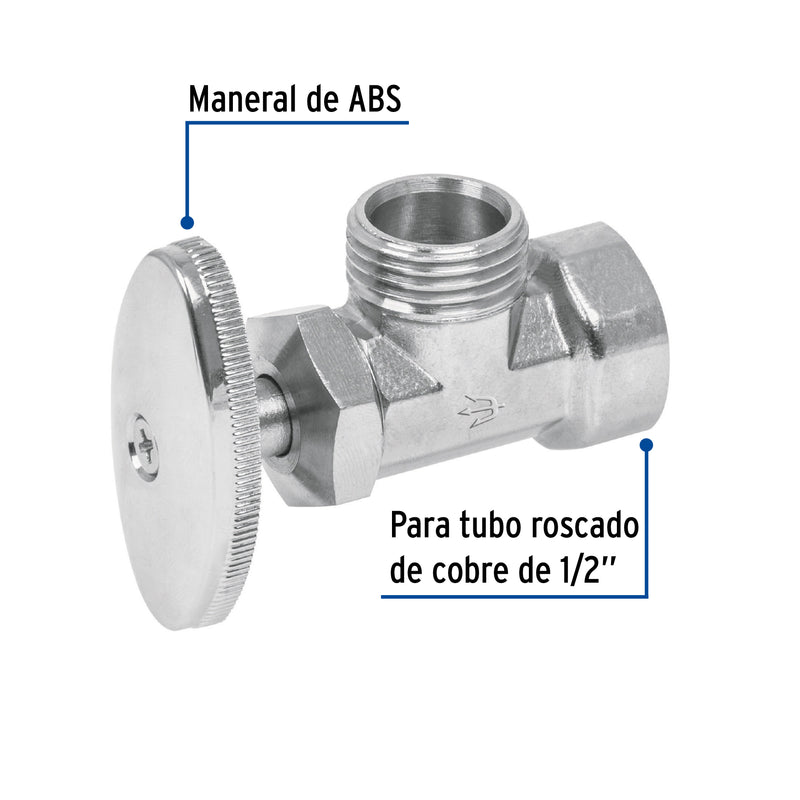 Llave angular, 1/2 x 1/2"