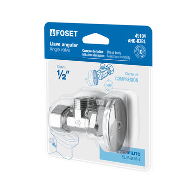 Llave angular, barrilito sin contratuerca, blister