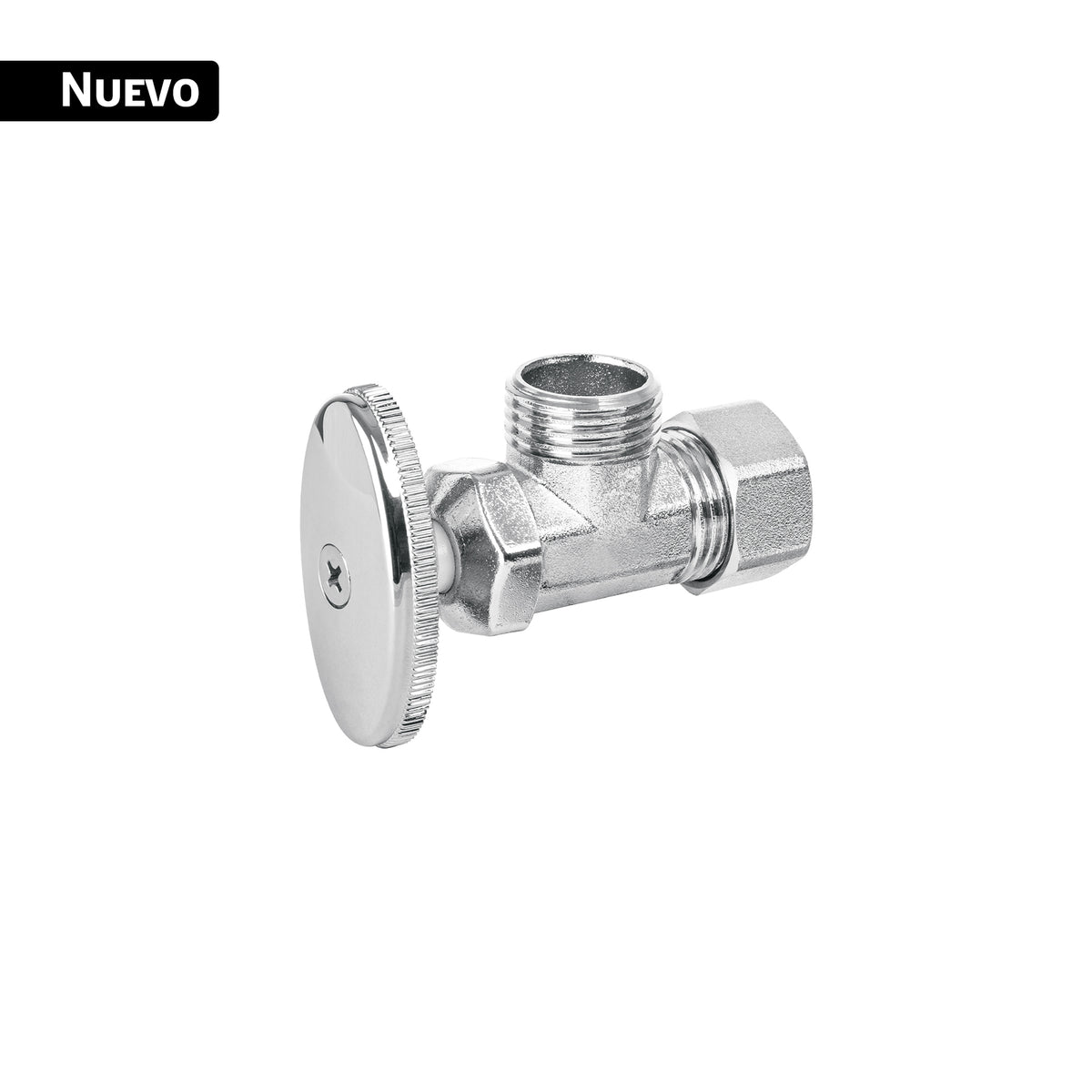 Llave angular de 1/2', de compresión, barrilito, BASIC