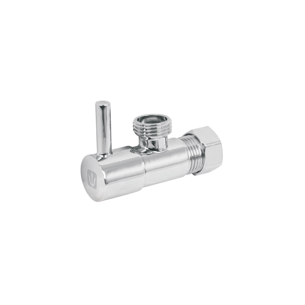 Llave angular, 1/4 vuelta, tipo barrilito, maneral palanca