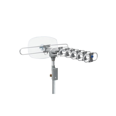 Antena aérea para TV, giratoria 360° con cable coaxial 10m