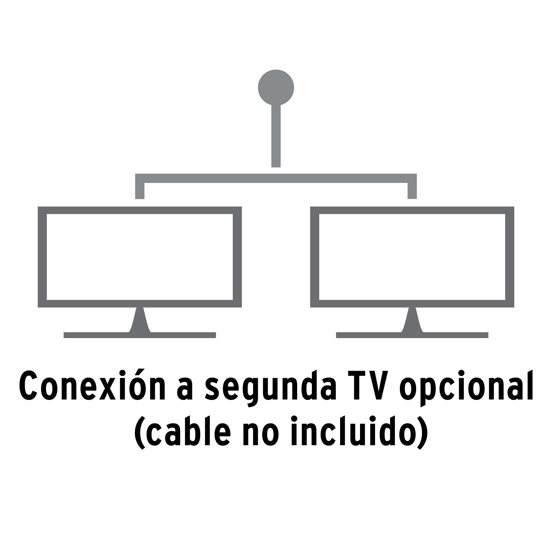 Antena aérea para TV, giratoria 360° con cable coaxial 10m