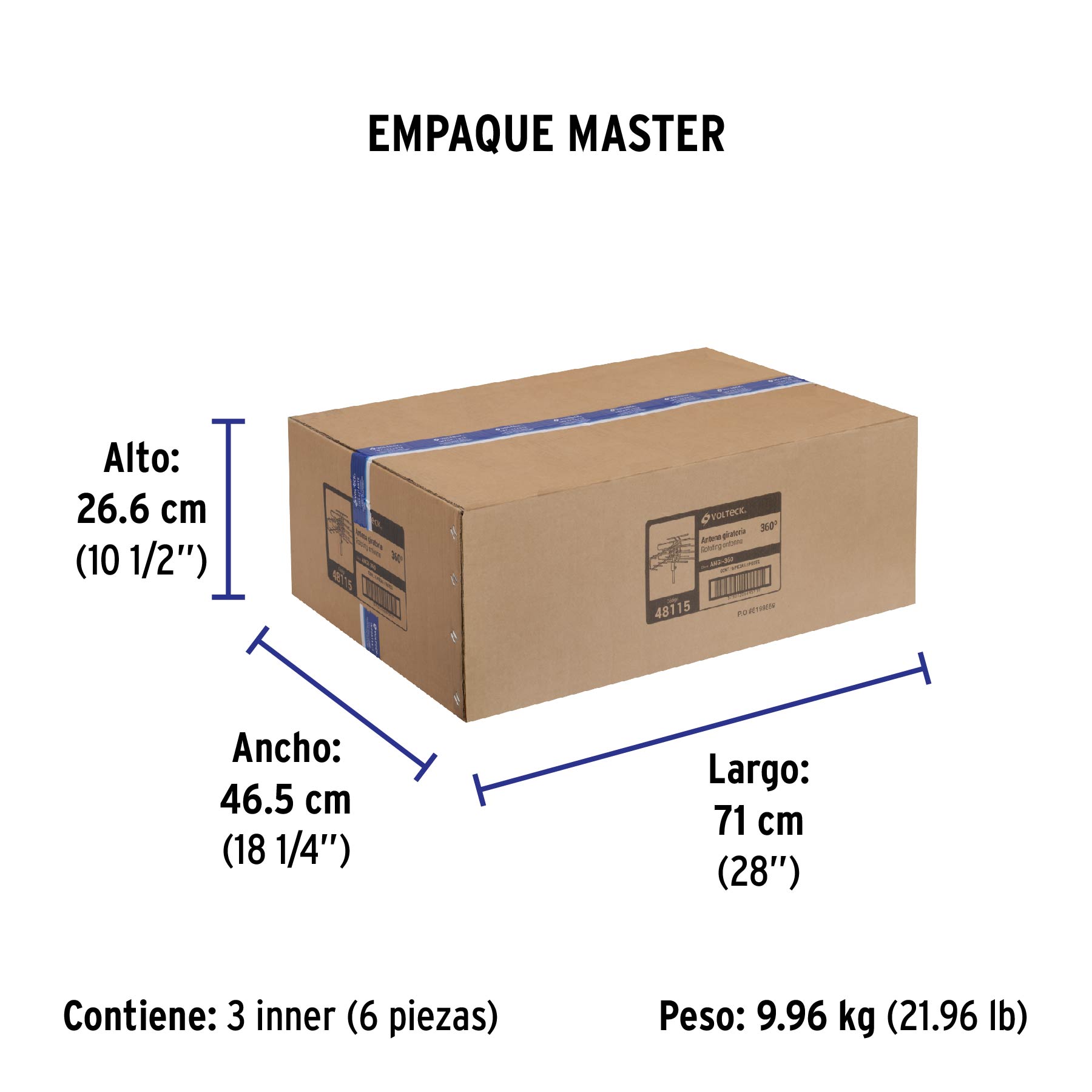 Antena aérea para tv, giratoria 360 grados a control remoto