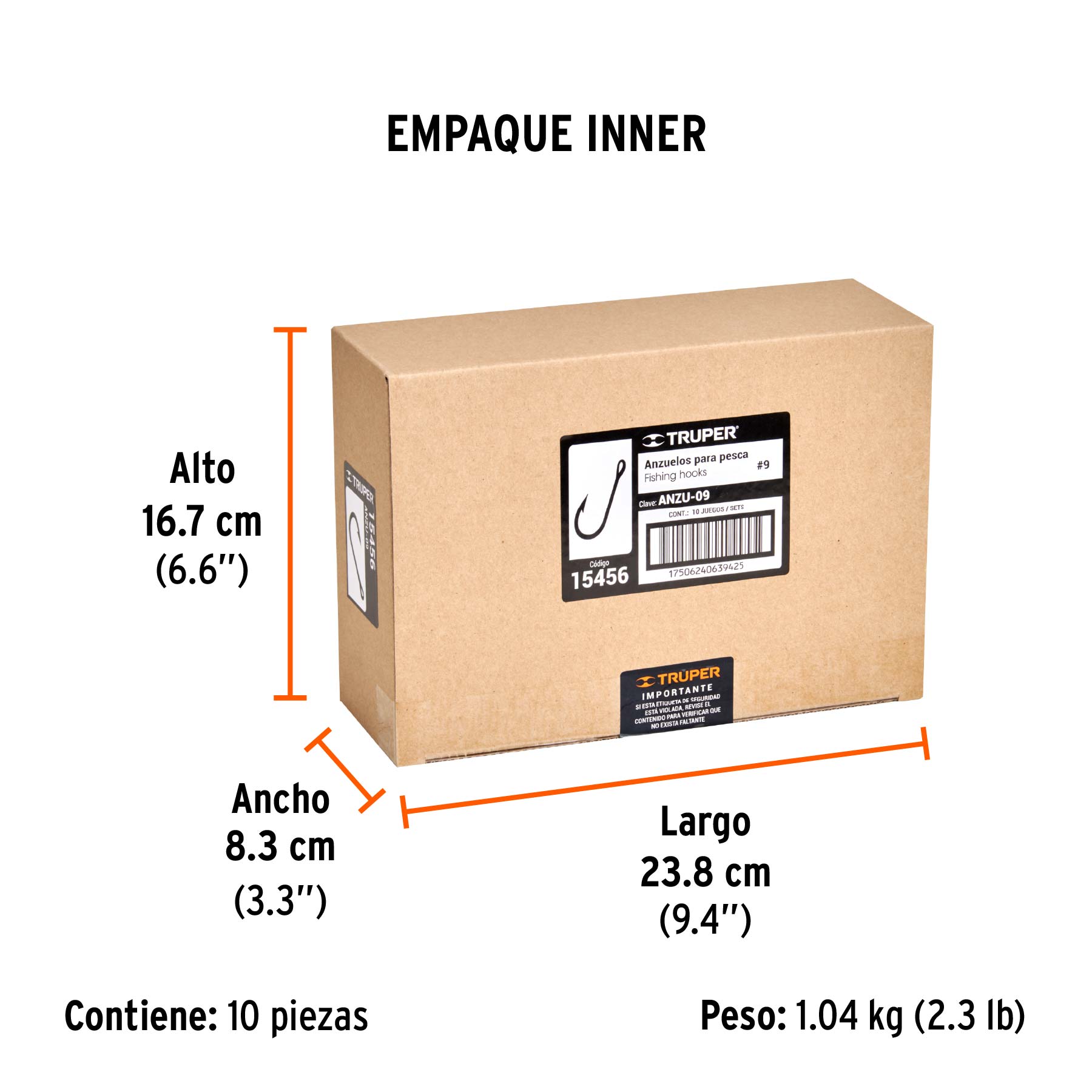 Anzuelo para pesca # 9, 100 piezas