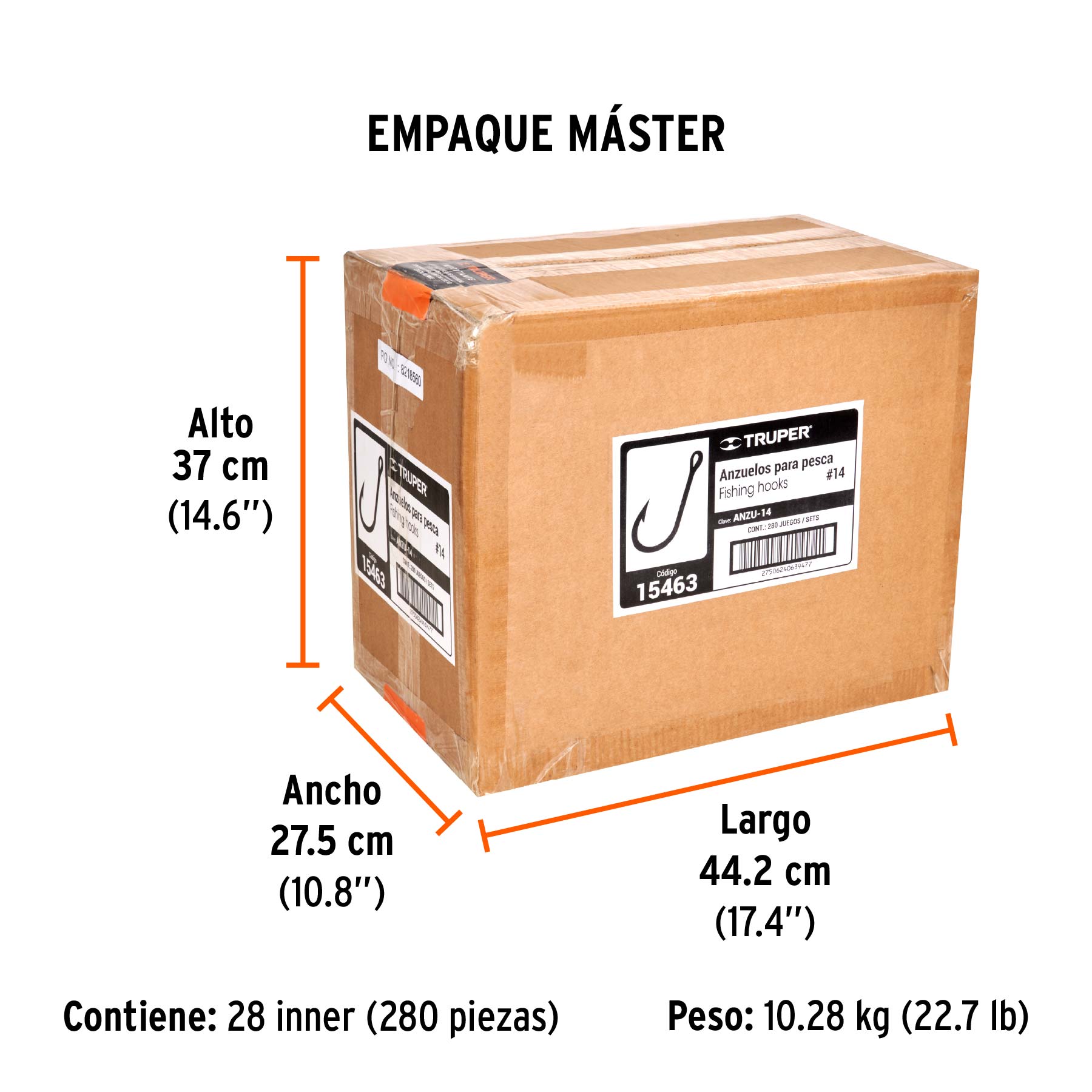 Anzuelo para pesca # 14, 100 piezas