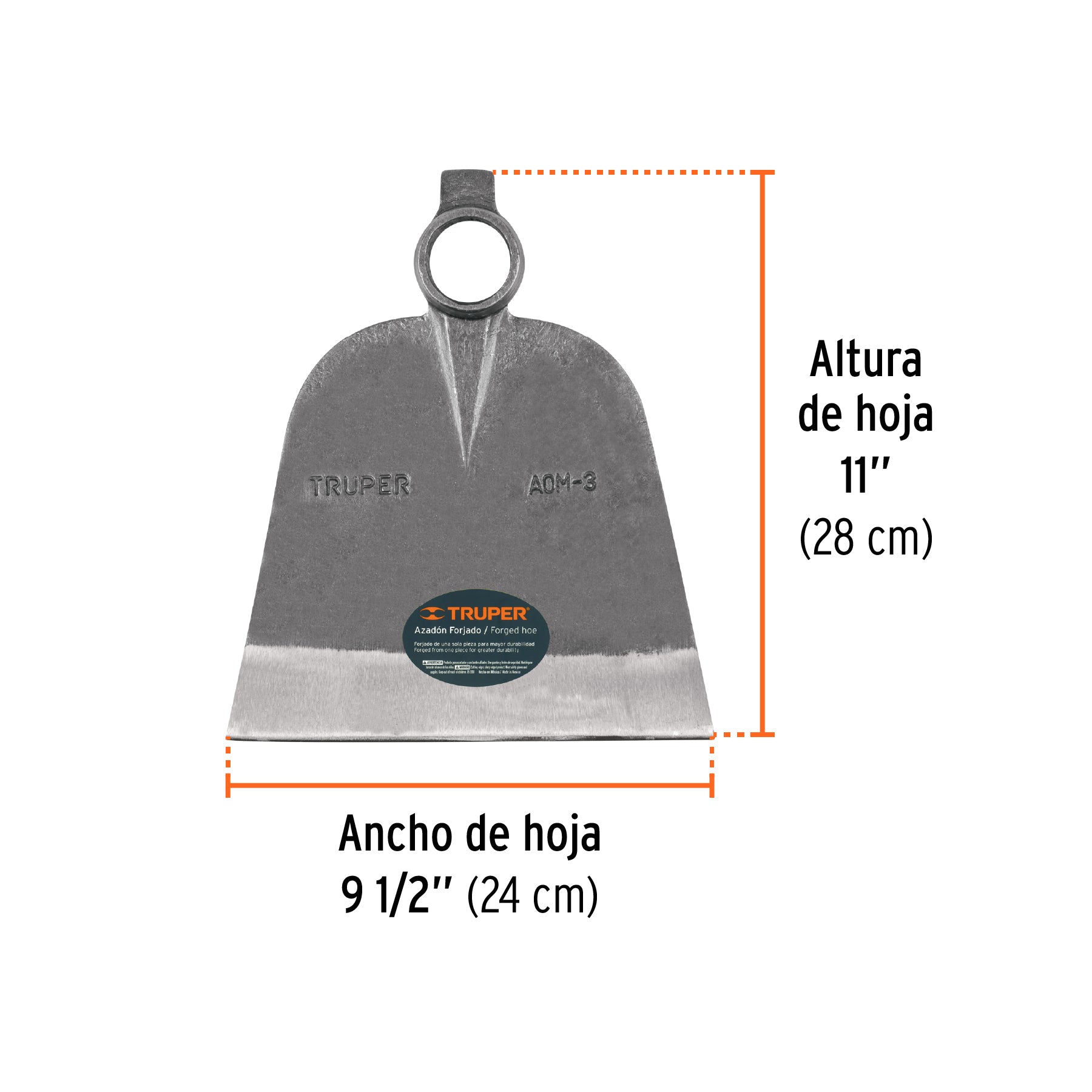 Azadón oreja y martillo, No. 3 sin mango
