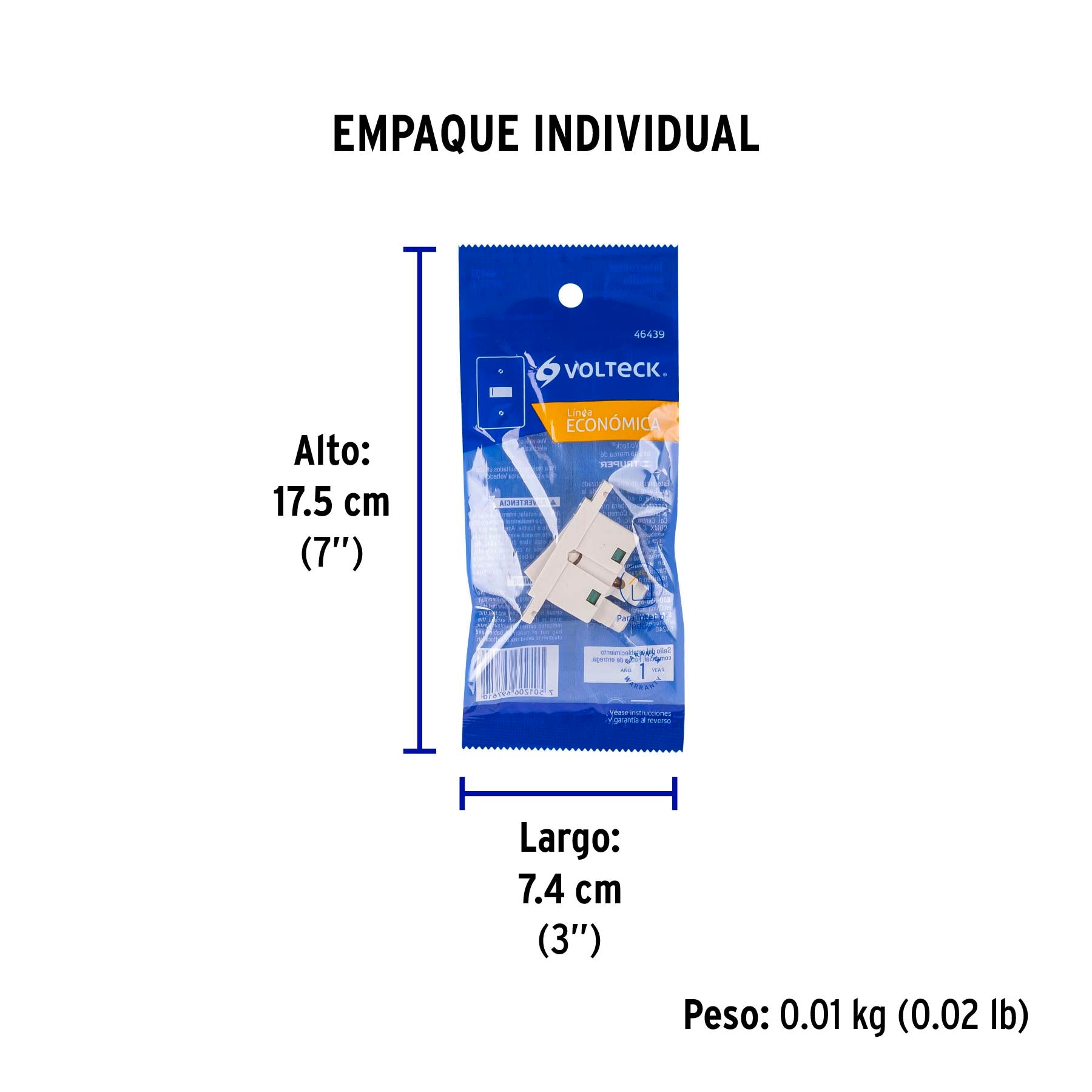 Interruptor sencillo, línea Económica