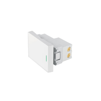 Interruptor de 3 vías blanco de 1.5 módulos, línea Lisboa