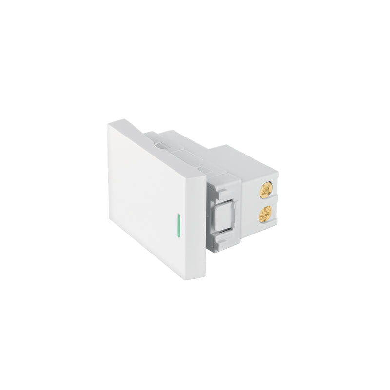 Interruptor de 3 vías blanco de 1.5 módulos, línea Lisboa