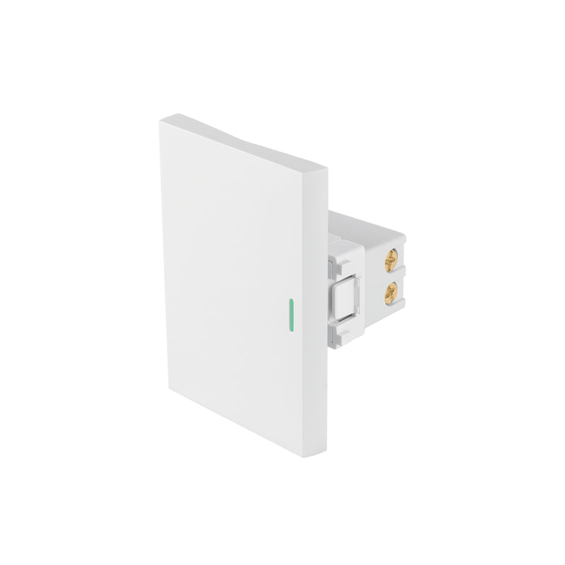 Interruptor sencillo blanco de 3 módulos, línea Lisboa