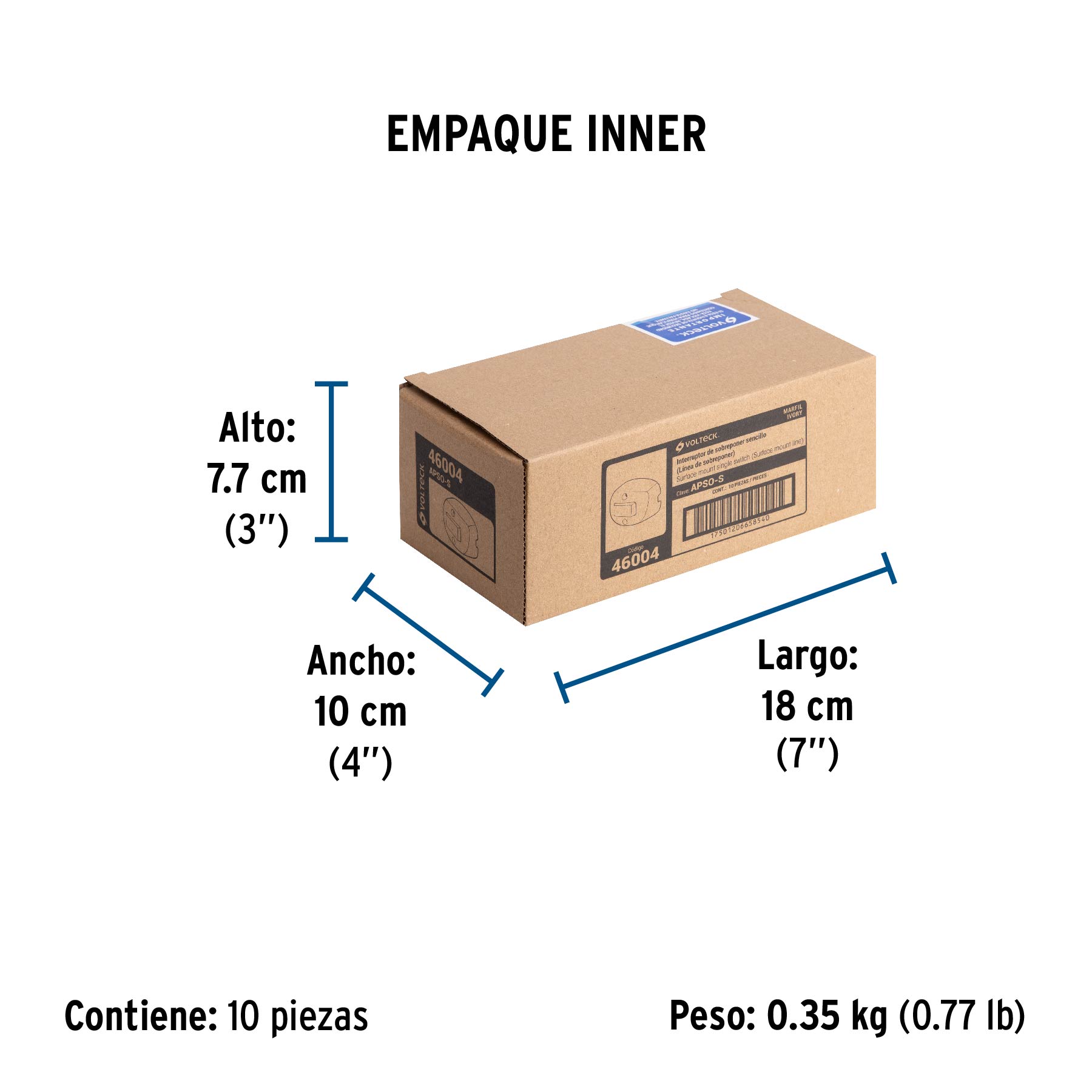 Interruptor de sobreponer sencillo