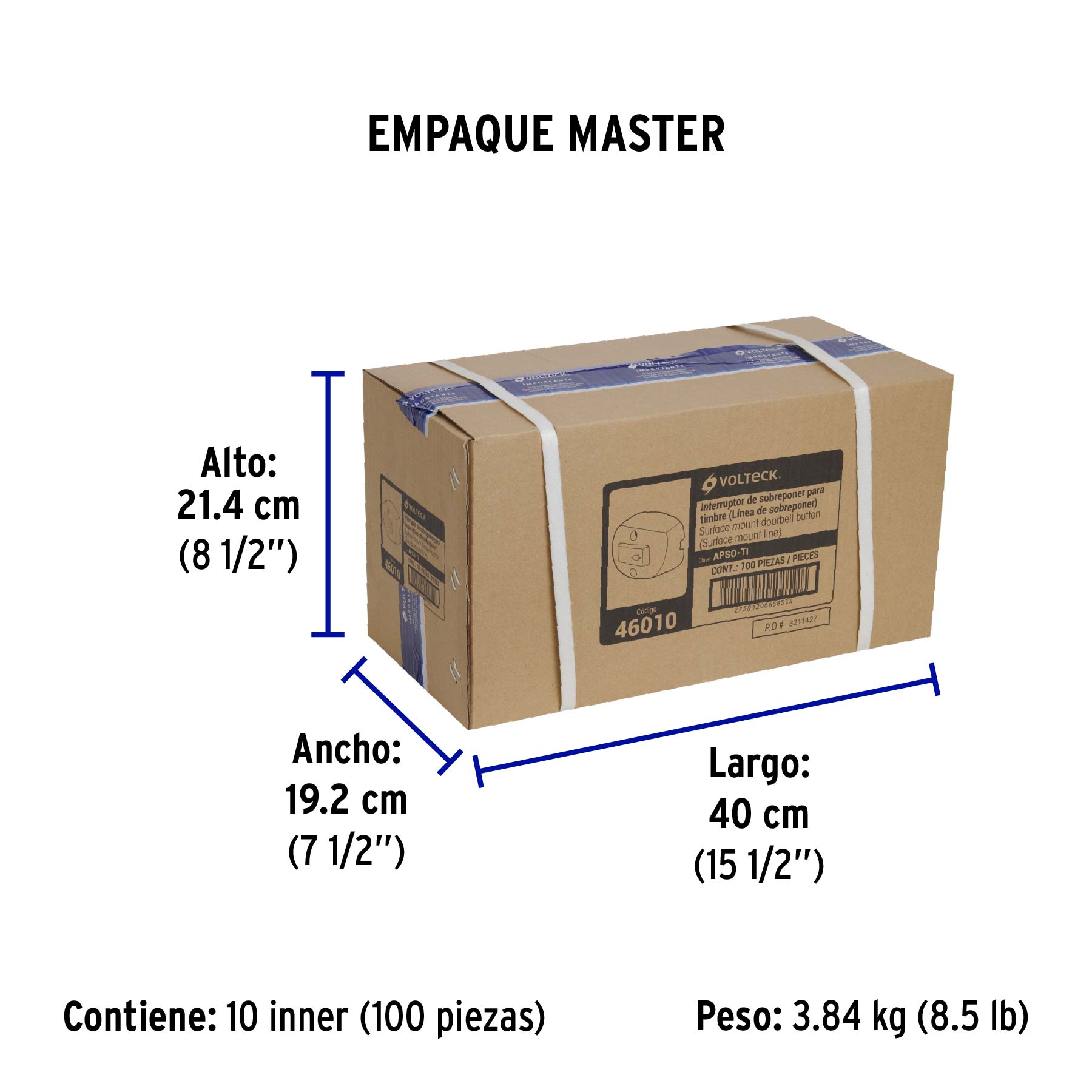 Interruptor de sobreponer para timbre