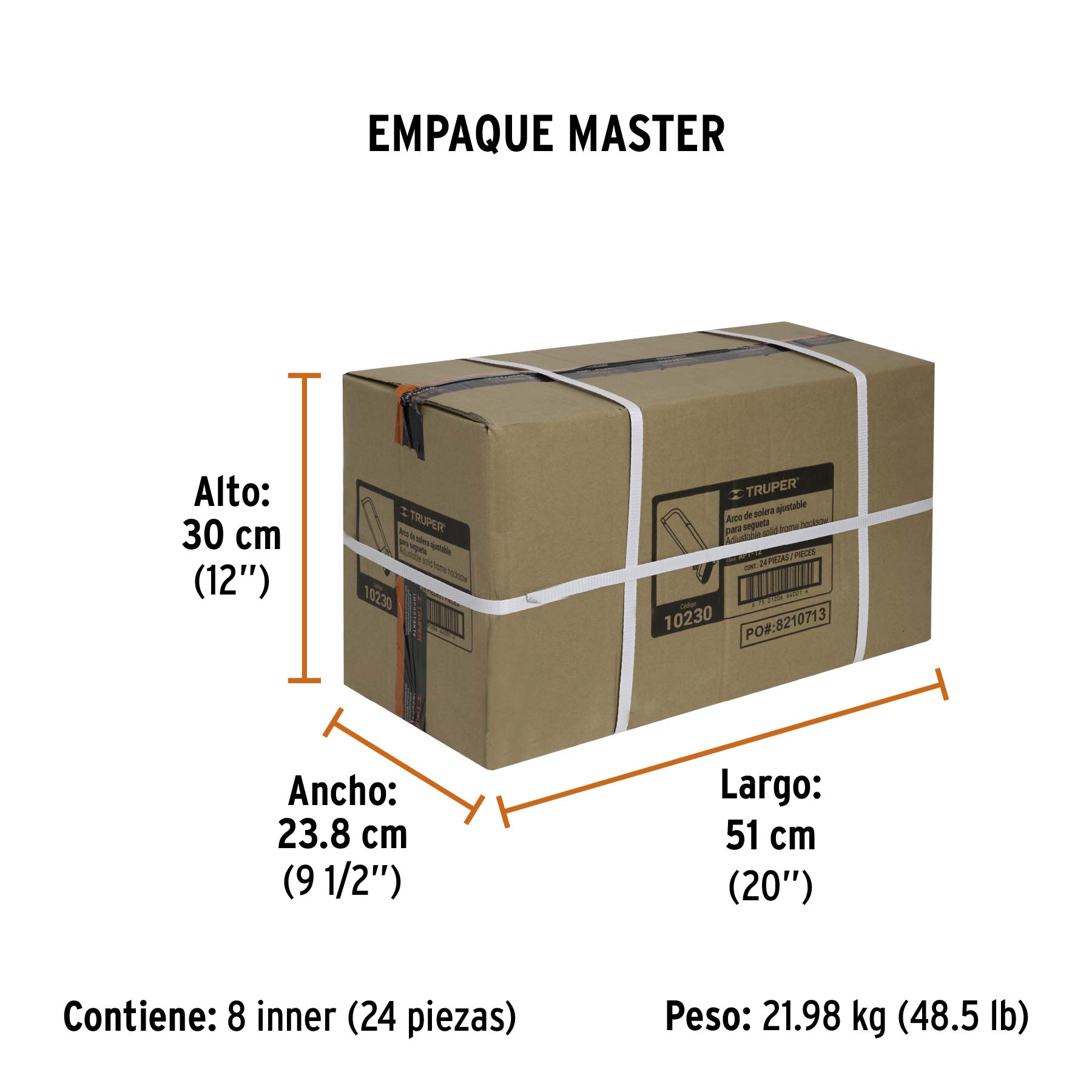 Arco profesional de solera para segueta 12"