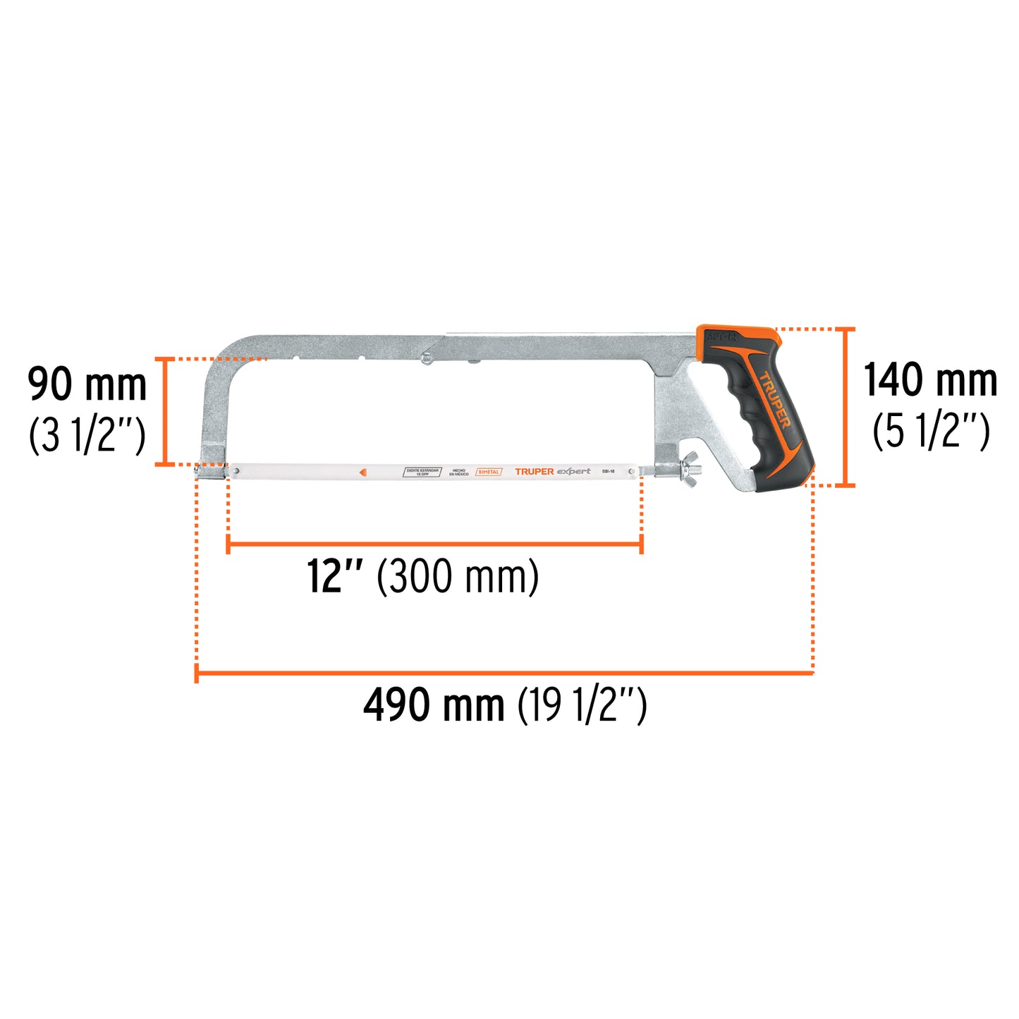 Arco profesional de solera para segueta 12"