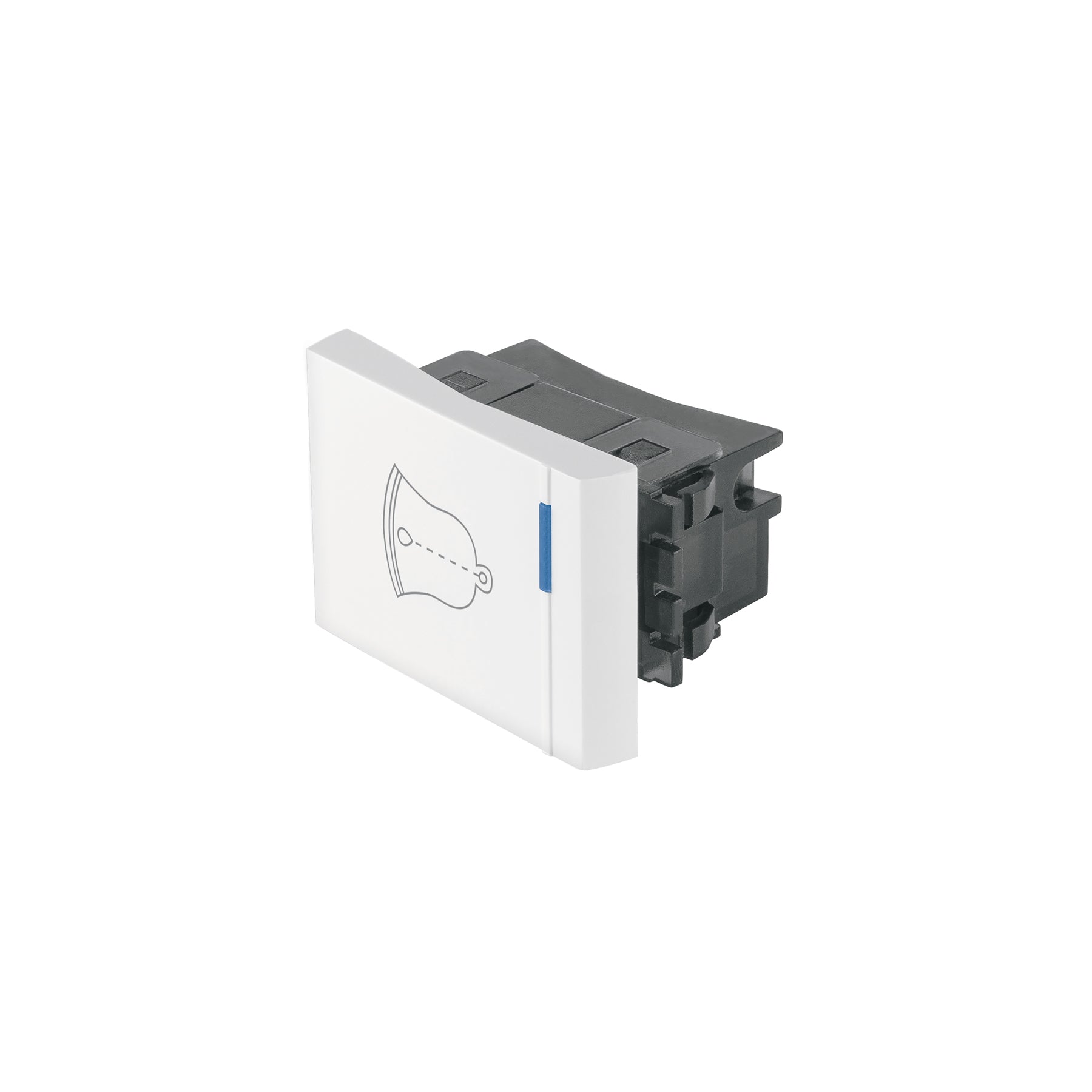 Interruptor para timbre, 1.5 módulos, línea Española, blanco