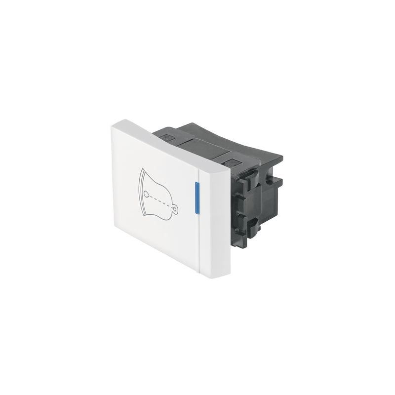 Interruptor para timbre, 1.5 módulos, línea Española, blanco