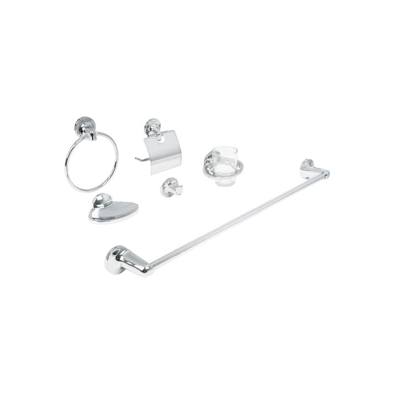 Juego accesorios para baño, 6 piezas, Aqua