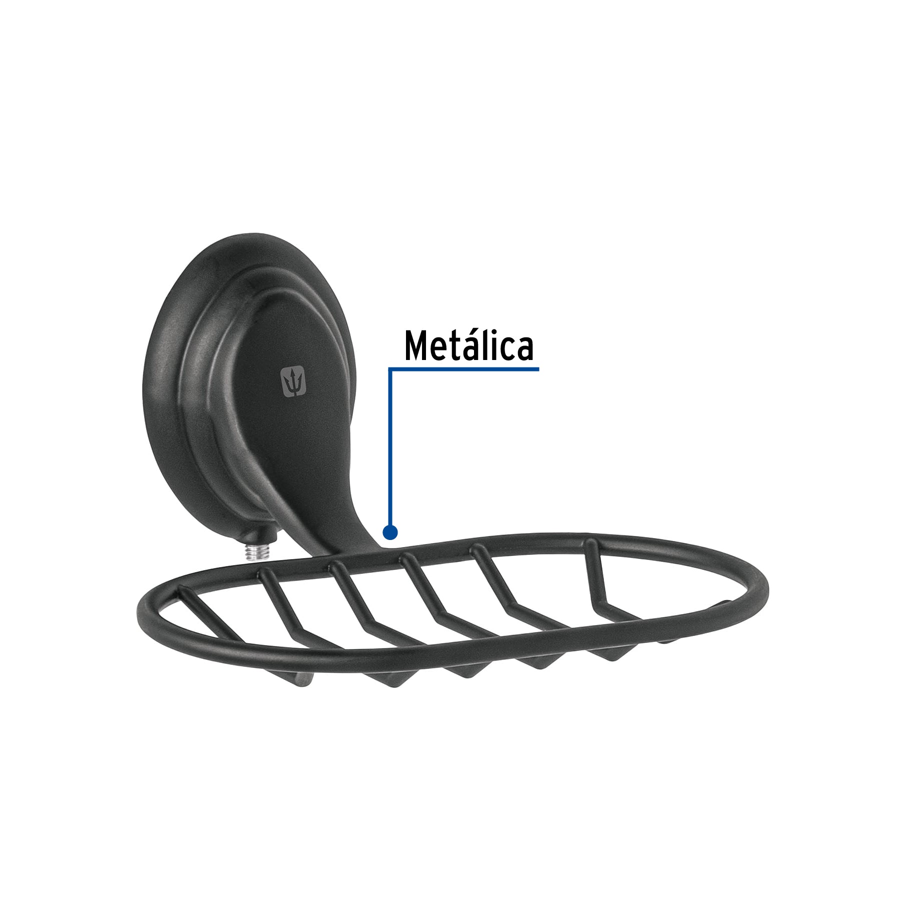 Jabonera metálica negro, Foset Aqua