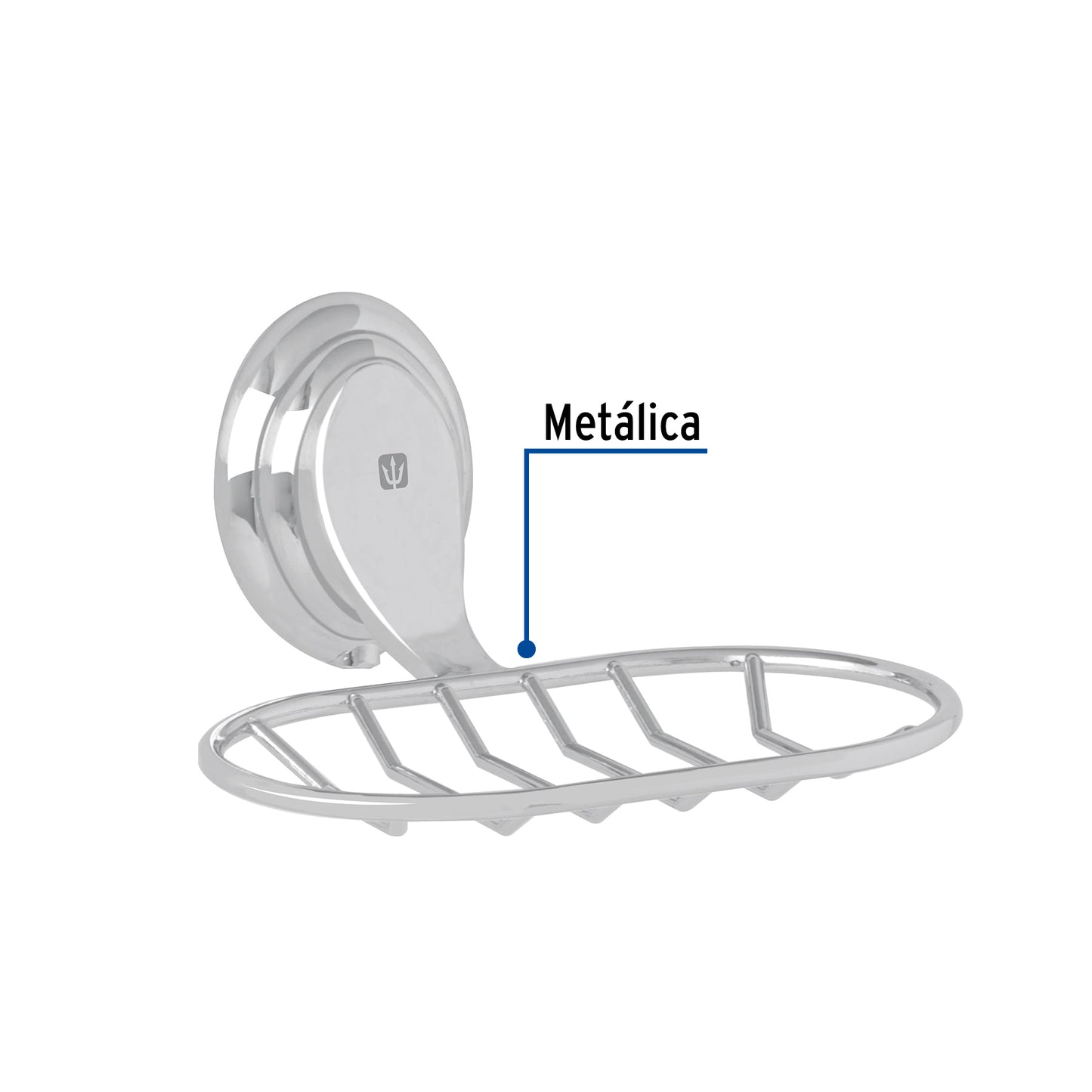Jabonera metálica cromo, Foset Aqua