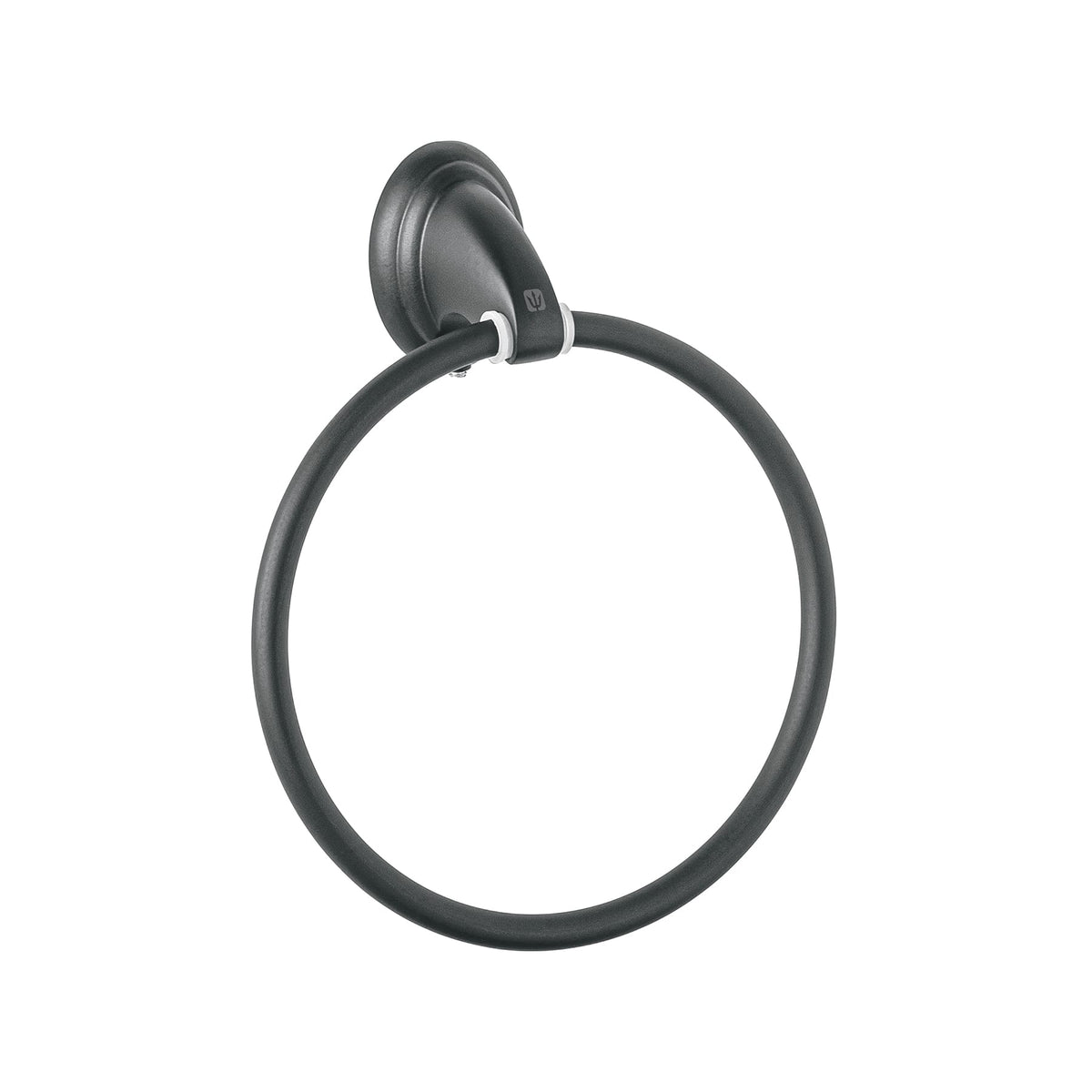 Toallero argolla metálico acabado negro, Foset Aqua