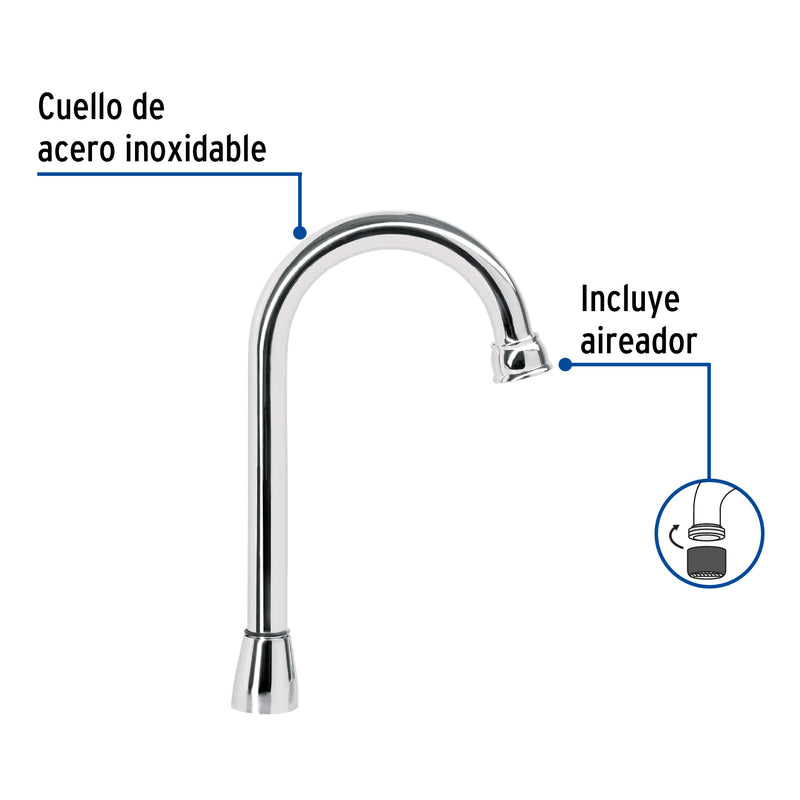 Cuello de repuesto para lavabo, tipo bar, Aqua