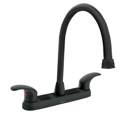 Mezcladora para fregadero, manerales palanca, negro, Aqua